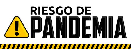 Riesgo de Pandemia, Pandemic Risk Spanish text Vector design.のイラスト素材
