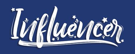 Influencer Lettering Trendy vector design.のイラスト素材