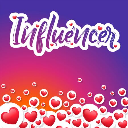 Influencer Lettering Trendy vector design.のイラスト素材