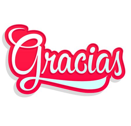 Gracias Thank you Spanish text vector design.のイラスト素材