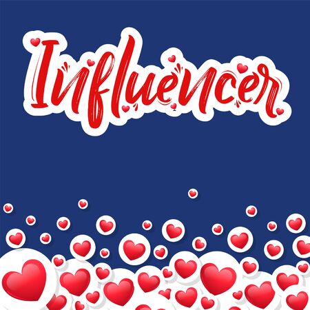 Influencer Lettering Trendy vector design.のイラスト素材