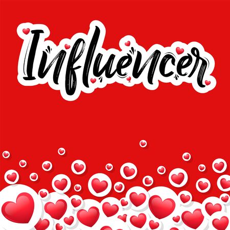 Influencer Lettering Trendy vector design.のイラスト素材