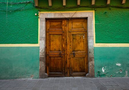 Old Rusty Mexican Colonial Door in Guanajuato Mexico.の写真素材