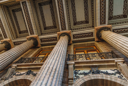 Capital of Columns in Guanajuato Mexico Building.のeditorial素材