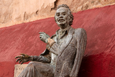 Monument in homage to Enrique Ruelas, prominent Mexican Professor and theater director.のeditorial素材