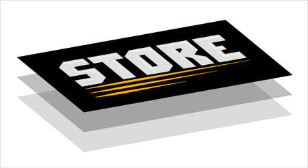 Store Shop Isometric Sign vector illustration in perspective.のイラスト素材