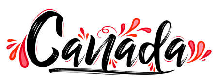 Canada Patriotic Banner design Canadian flag colors vector illustration.のイラスト素材
