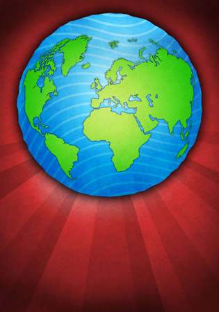 Planet Earth Environmentally in Danger illustration.の写真素材