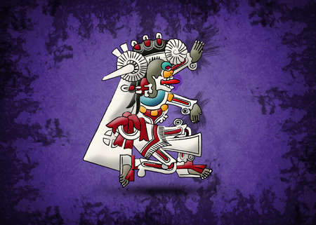 Mictlan Mayan Aztec Death Deity Lord of the Underworldの写真素材