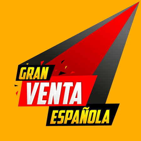 Gran venta Espanola, Spanish Big Sale Spanish text, vector post design.のイラスト素材