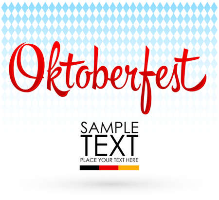 Oktoberfest Celebration Design, vector lettering illustration traditional texture.のイラスト素材