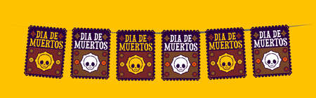 Day of the Dead holiday vector, street decoration, master collection.のイラスト素材