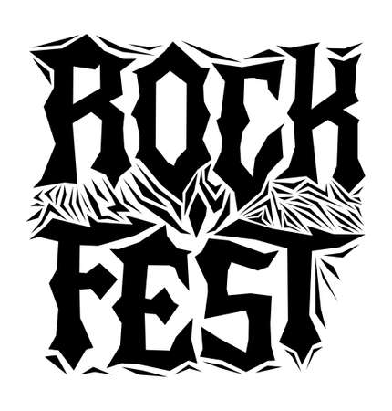 Hardcore Rock Fest Post design template Metal Festival post.のイラスト素材