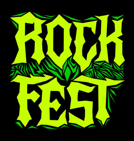 Hardcore Rock Fest Post design template Metal Festival post.のイラスト素材