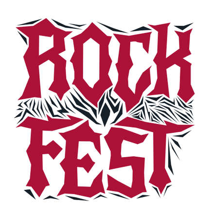 Hardcore Rock Fest Post design template Metal Festival post.のイラスト素材