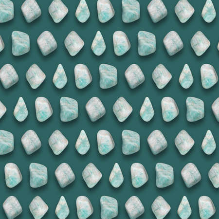 Green Gemstones Pattern on green background, Stones photography composition.の写真素材