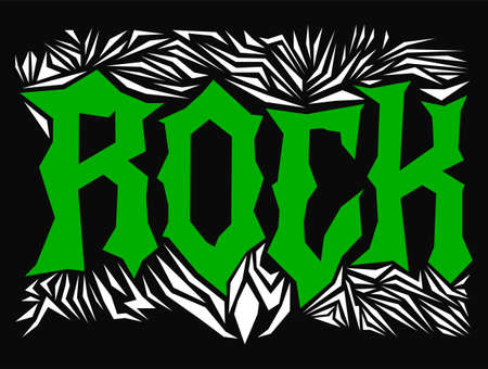 Rock Hardcore Post design template Metal style elements.のイラスト素材