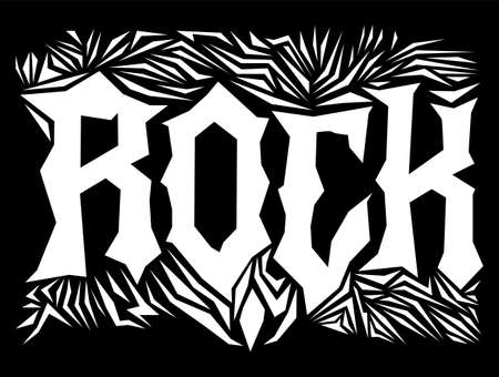 Rock Hardcore Post design template Metal style elements.のイラスト素材