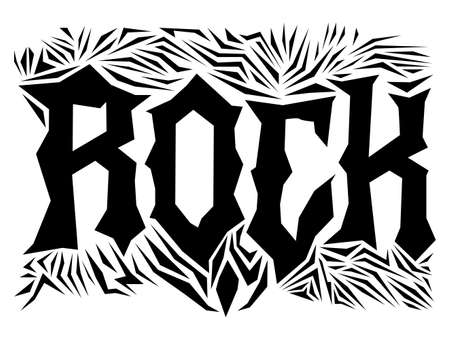 Rock Hardcore Post design template Metal style elements.のイラスト素材
