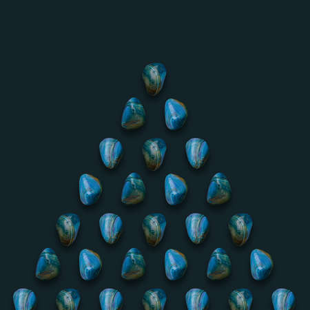 Blue Gemstones Pattern on background ready for your design.の写真素材
