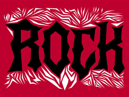 Rock Fest Hardcore Post design template Metal Festival post.のイラスト素材
