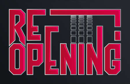 Re Opening typographic lettering design concept.のイラスト素材