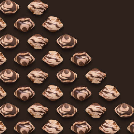 Brown Mineral Gemstones composition 3D illustration Render.の写真素材