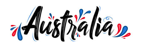 Australia Patriotic Banner design Australian flag colors vector illustrationのイラスト素材