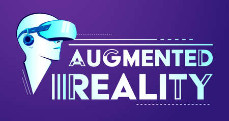 Augmented Reality Design Emblem vector illustration.のイラスト素材