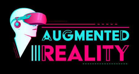 Augmented Reality Design Emblem vector illustration.のイラスト素材