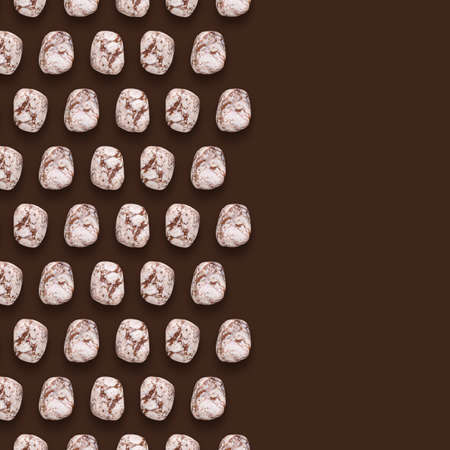 Brown Mineral Gemstones composition 3D illustration Render.の写真素材