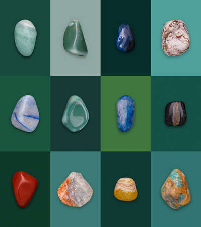 Mineral Gemstones Variety composition 3D illustration Render.の写真素材