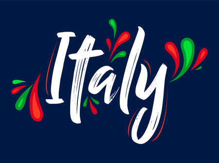 Italy Patriotic Banner design Italian flag colors vector illustrationのイラスト素材