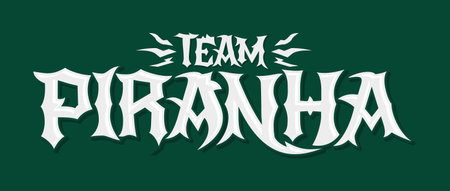 Team Piranha Vector lettering Team emblem design.のイラスト素材