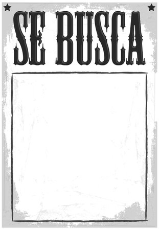Se Busca, Wanted poster Spanish text template.のイラスト素材