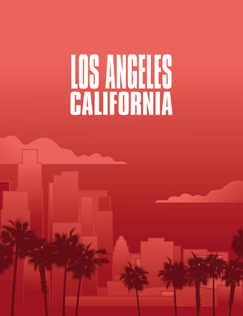 Los Angeles Californiaのイラスト素材