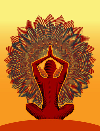 yoga backgroundのイラスト素材