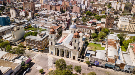 San Miguel de TucumÃ¡n/TucumÃ¡n/Argentina - 01.01.19: Cathedral of Our Lady of the Incarnation,...