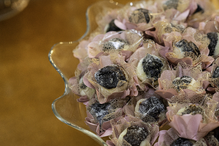 Brazilian sweets for wedding party. Plum.の写真素材