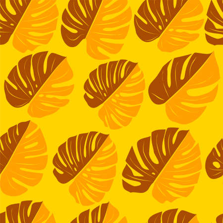 Seamless monstera pattern. Monstera background. Vector pattern. Monstera leaves. Jungle pattern. Summer Jungleのイラスト素材