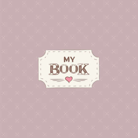 Cute vector cover for diary or book. Vector illustration. Seamless pattern.のイラスト素材