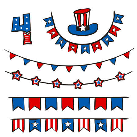 Circus Lights Font numbers set. Hand-drawn decorative numbers for decoration and design. Retro style light lettering. Vector illustrationのイラスト素材
