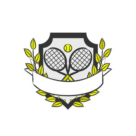 Big Tennis Badge Logo Templates.のイラスト素材