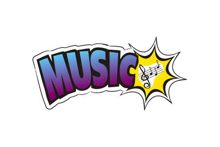 Logo for the Music school subject.のイラスト素材