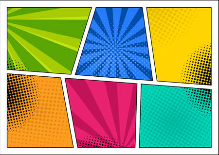 Comic book page template.のイラスト素材