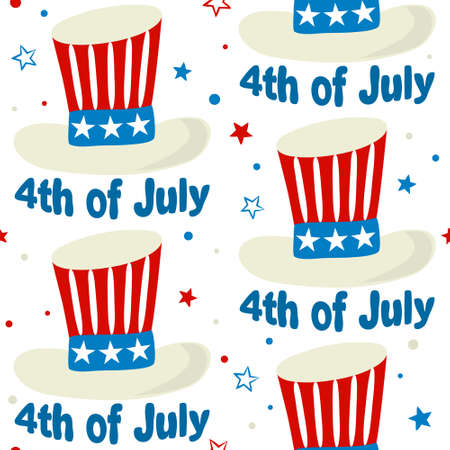 July 4th in the national colors of the United States of America.のイラスト素材