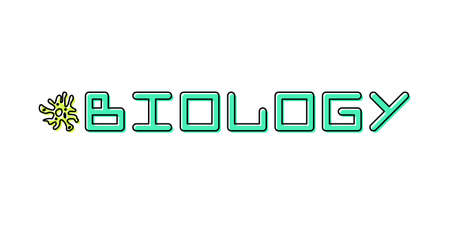 Linear  for school subject Biology. Amoeba icon and title. Vector illustration for school tutorial, banner, poster, presentation, splash screen, or educational project.のイラスト素材