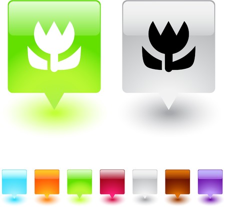 Macro glossy square web buttons. のイラスト素材