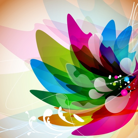 Beautiful multicolor background with decorative elementsのイラスト素材