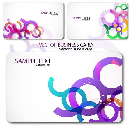 Modern Business-Card Set. Designed in the same styleのイラスト素材